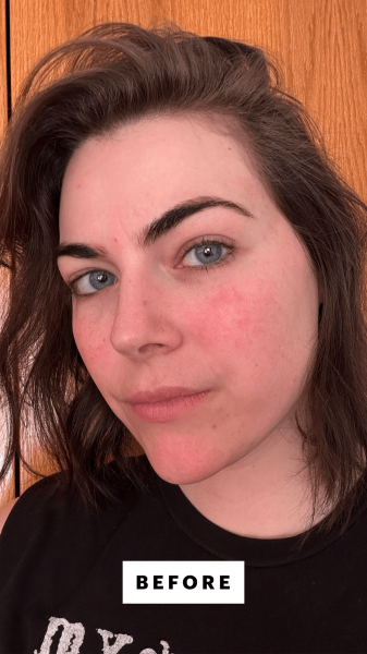 Allure senior news editor Nicola DallAsen before using the Head  Shoulders Classic Clean